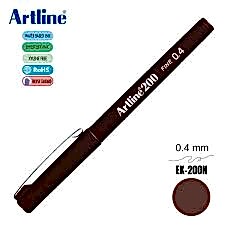 ARTLINE 200N KEÇE UÇLU YAZI KALEMİ 0.4MM KAHVERENGİ