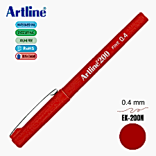 ARTLINE 200N KEÇE UÇLU YAZI KALEMİ 0.4MM KOYU KIRMIZI