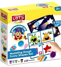 LETS OYUN HAMURU EĞLENCELİ ŞEKİLLER SETİ 9 PARÇA L9010