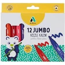 ADEL JUMBO KEÇELİ KALEM 12 RENK
