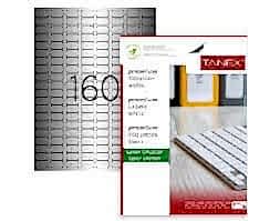 TANEX TW-2280 SİLVER ETİKET 25YP 22X12 MM