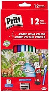 PRITT 12Lİ JUMBO BOY KURU ÜÇGEN BOYA KALEMİ
