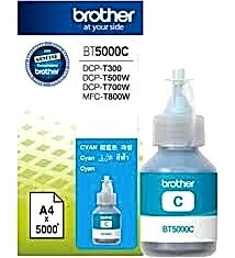 BROTHER BT5000C Cyan Mavi 5.000 Sayfa Şişe Mürekkep DCP-T300/310/500/510/700/710 MFC-T800