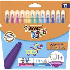 BİC KEÇELİ BOYA KALEMİ KİD COULEUR 12 RENKL