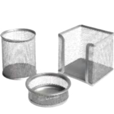 GLOBOX METAL OFİS SETİ GÜMÜŞ 3LÜ
