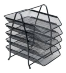 RUBENİS 9185 5 Lİ EVRAK RAFI METAL PERFORELİ SABİT SİYAH