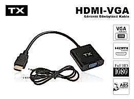 TX HDMI TO VGA VE SES AKTİF DİJİTAL ANALOG DÖNÜŞTÜRÜCÜ