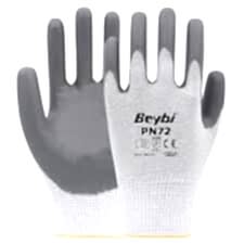 BEYBİ NİTRİL POLY 10 BEDEN BEYAZ GRİ ELDİVEN PN72