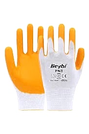 BEYBİ NİTRİL BEYAZ SARI PN3 10 BEDEN ÖRME ELDİVEN