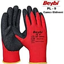 BEYBİ NİTRİL POLY PL9 10 BEDEN KIRMIZI SİYAH İŞ ELDİVENİ