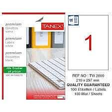 TANEX TW-2000 210x297MM HAZIR 100LU ETIKET