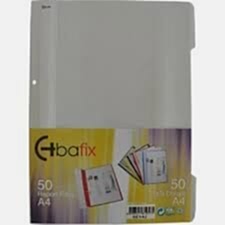 BAFİX TELLİ DOSYA PLASTİK BEYAZ A4