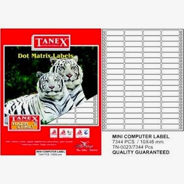 TANEX TW-7344 10x46 MM BİLGİSAYAR ETİKETİ