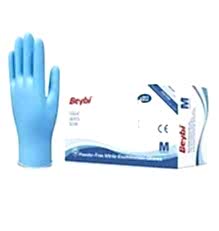 BEYBİ NİTRİL PUDRASIZ MAVİ L MUAYENE ELDİVEN 100 LÜ PK