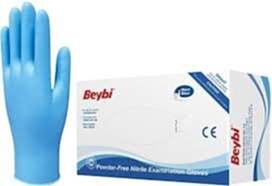 BEYBİ NİTRİL PUDRASIZ MAVİ S MUAYENE ELDİVEN 100 LÜ PK