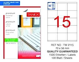 TANEX TW-2115 70x56MM HAZIR 100LU ETIKET
