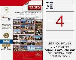 TANEX TW-2404 210x74,25MM HAZIR 100LU ETIKET