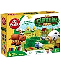 BU-BU OYUN HAMURU SETİ 3D ÇİFTLİK (L) BUBU-OH0013