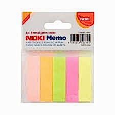 NOKİ 12060 MEMO 5X15X50MM İNDEKS KAĞIT AYRAÇ 100 YP.