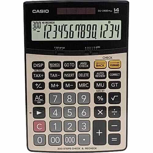 CASIO DJ-240D 14 HANE MASAÜSTÜ HESAP MAKİNASI