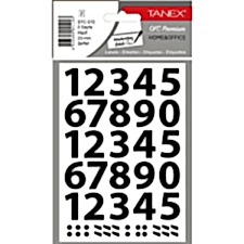 TANEX STC-412/..../427 ŞEFFAF HARF-RAKAM ETİKET