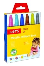 LETS L-6506 METALİK PASTEL(MUM) BOYA  6 LI