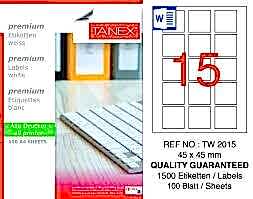 TANEX TW-2015 45x45MM HAZIR 100 LU ETIKET