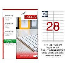 TANEX TW-2028 52,5X41MM HAZIR 100LU ETIKET