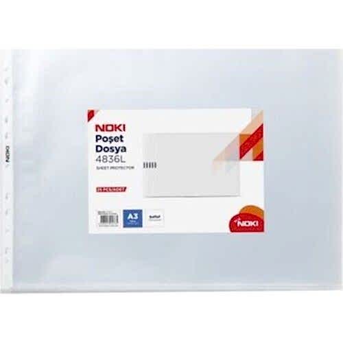 NOKİ 4836-L A3 POŞET DOSYA YATAY 25 Lİ PK