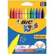 BİC MUM BOYA 12 RENK PLASTİDECOR