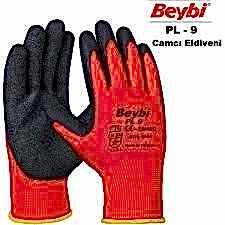 BEYBİ NİTRİL POLY 10 BEDEN KIRMIZI SİYAH İŞ ELDİVENİ