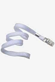 PİN YAKA KART ASKI İPİ METAL KLİPS BEYAZ 50Lİ